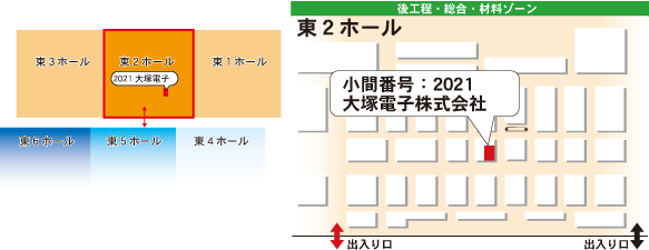 出展ブース　東2ホール(2021)