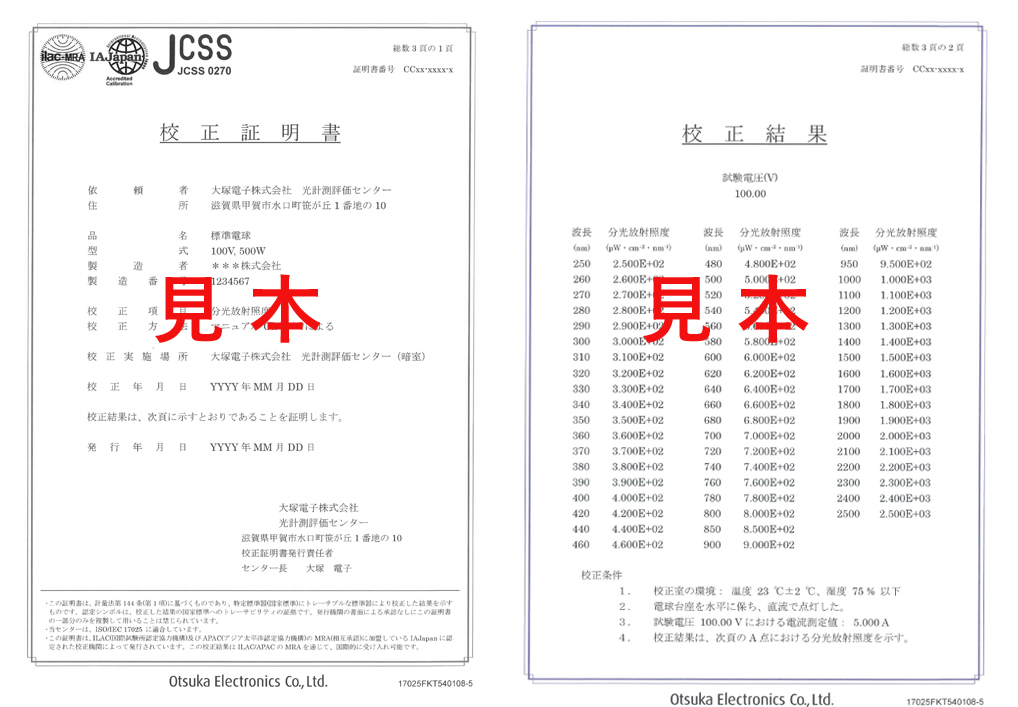 校正サービス見本