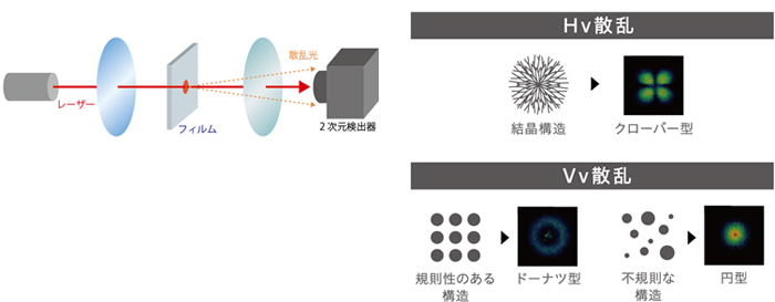 Hv散乱とVv散乱