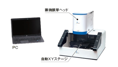 OPTMの構成図（自動XYステージタイプ）