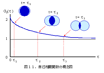 自己相関関数の概念図