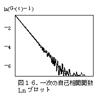 一次の自己相関関数Lnプロット