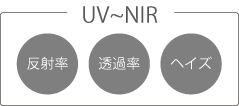 UV～NIR 反射率、透過率、ヘイズ